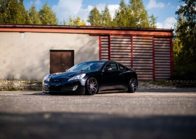 Hyundai Genesis Coupe | JR Wheels JR28 Silver Black
