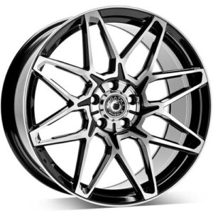 Wrath Wheels WF-6 18 x 9 ET42 5x112 BP - Black polished