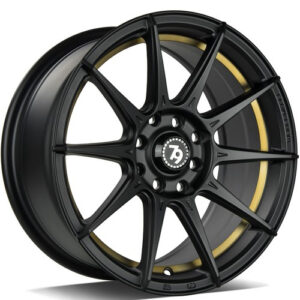 seventy9 SCF-F 15 x 7 ET35 4x100 BMGIL - Black Matt Gold Inner Lip