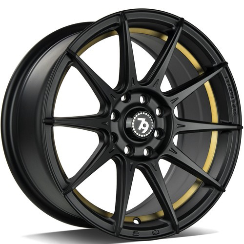 seventy9 SCF-F 15 x 7 ET35 4x100 BMGIL - Black Matt Gold Inner Lip