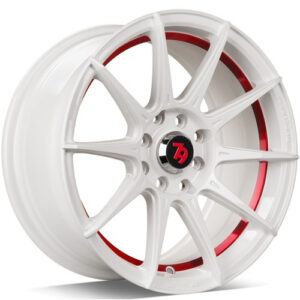 seventy9 SCF-F 15 x 7 ET35 4x100 WMRIL - White Matt Red Inner Lip