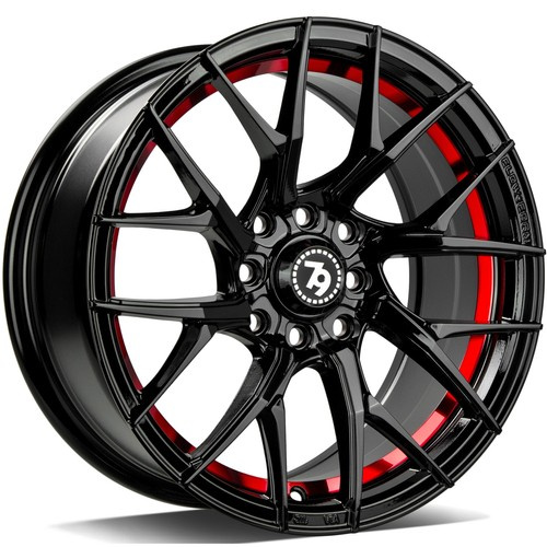 seventy9 SCF-G 15 x 7 ET35 4x100 BGRIL- Black Glossy Red Inner Lip