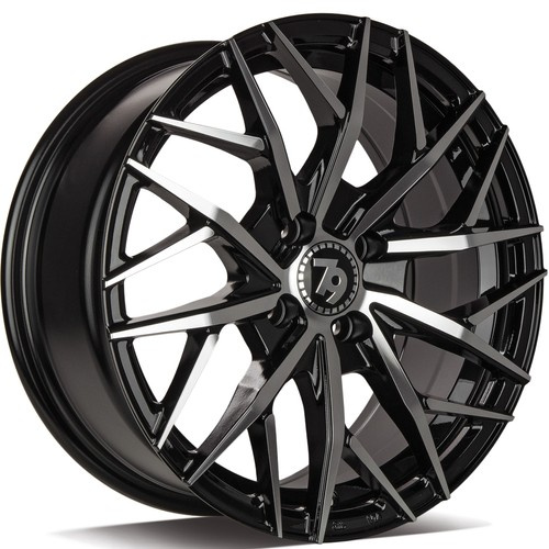 seventy9 SV-C 16 x 7 ET38 4x100 BFP - Black Front Polished