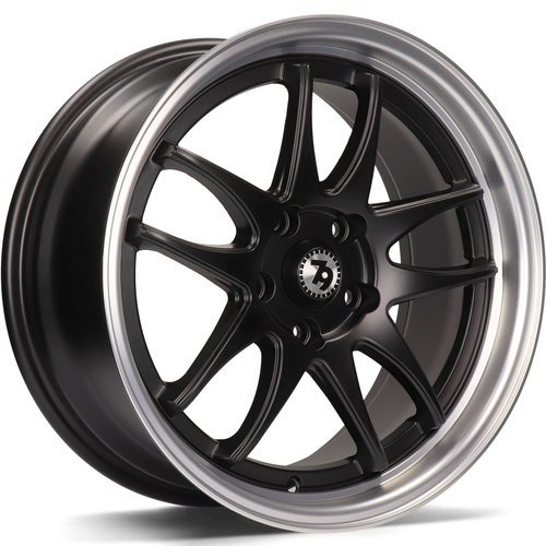 seventy9 SV-I 16 x 7 ET35 5x100 MBFPLP - Matt Black Front Polished Lip Polished