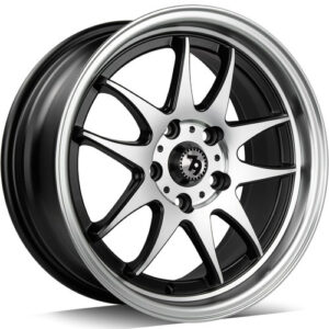 seventy9 SV-I 16 x 7 ET35 5x112 MBFPLP - Matt Black Front Polished Lip Polished