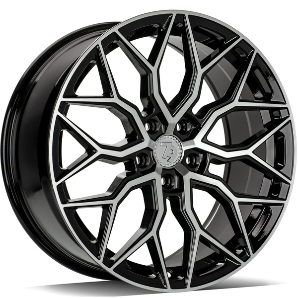 seventy9 SV-K 17 x 7 ET45 5x108 BFP - Black Front Polished