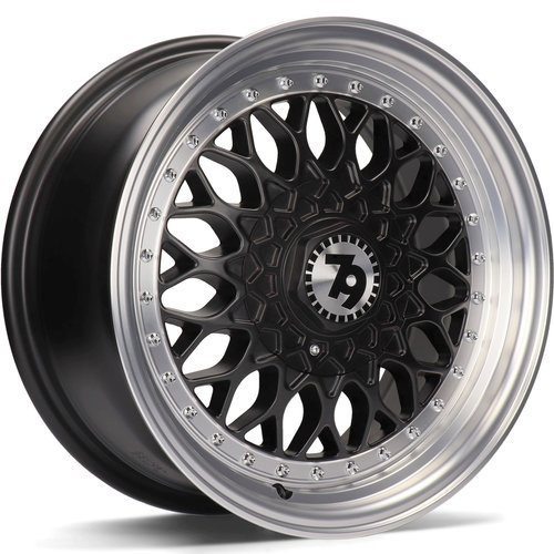 seventy9 SV-E 17 x 7,5 ET35 5x112 DMBLP - Matt Black Front Polished Lip Polished