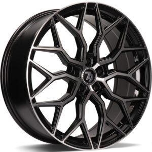 seventy9 SV-K 18 x 8 ET45 5x108 BFP - Black Front Polished