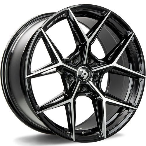 seventy9 SCF-B 18 x 8 ET35 5x112 BFP - Black Front Polished