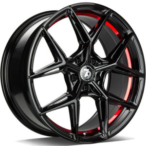 seventy9 SCF-B 18 x 9 ET40 5x112 BGRIL- Black Glossy Red Inner Lip