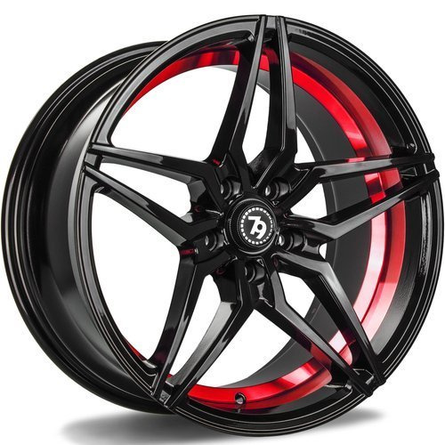 seventy9 SV-A 18 x 9 ET40 5x112 BGRIL- Black Glossy Red Inner Lip