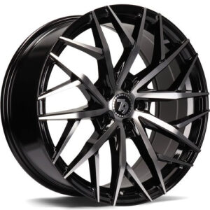 seventy9 SV-C 18 x 8 ET30 5x112 BFP - Black Front Polished