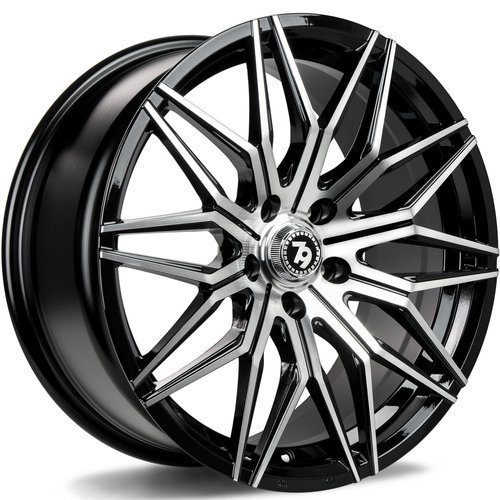 seventy9 SV-O 18 x 8 ET35 5x112 BFP - Black Front Polished
