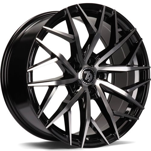 seventy9 SV-C 18 x 8 ET33 5x120 BFP - Black Front Polished
