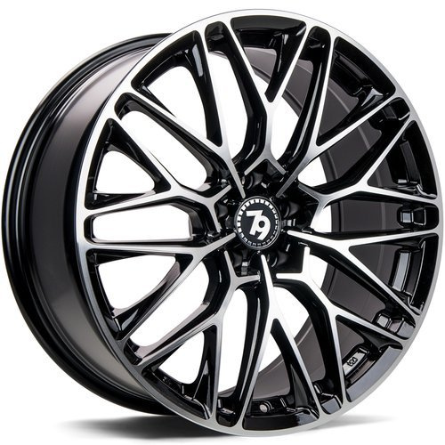 seventy9 SV-P 18 x 8 ET30 5x120 BFP - Black Front Polished