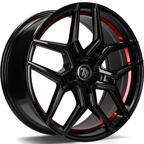 seventy9 SV-B 19 x 8,5 ET35 5x112 BGRIL- Black Glossy Red Inner Lip