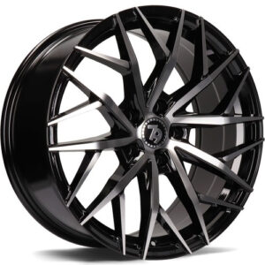 seventy9 SV-C 19 x 8,5 ET30 5x112 BFP - Black Front Polished