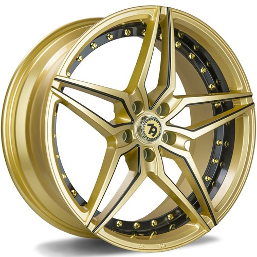 seventy9 SV-AR 19 x 9,5 ET35 5x120 GBLMB - Gold Black Lip Milled Black