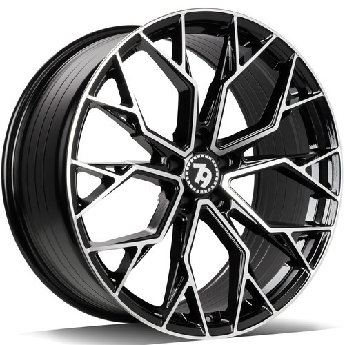seventy9 SCF-H 20 x 9 ET30 5x112 BFP - Black Front Polished