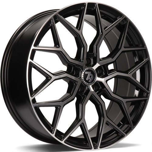 seventy9 SV-K 20 x 8 ET30 5x112 BFP - Black Front Polished