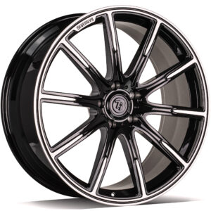 seventy9 MF.11 23 x 10 ET30 5x130 BFP - Black Front Polished