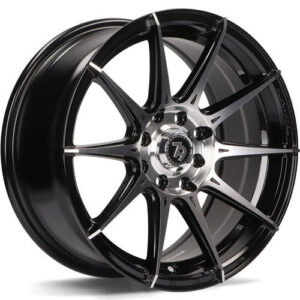 seventy9 SCF-F 15" x 7,0 ET35 4x100;4x114,3 BFP - Black Front Polished