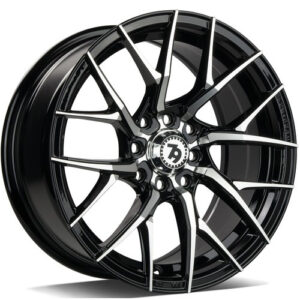 seventy9 SCF-G 15" x 7,0 ET35 4x100;4x114,3 BFP - Black Front Polished