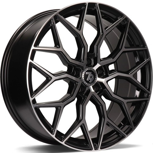 seventy9 SV-K 16" x 7,0 ET38 5x100 BFP - Black Front Polished