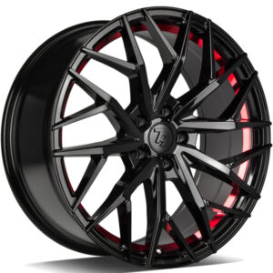 seventy9 SV-C 17" x 7,5 ET40 5x114,3 BGRIL- Black Glossy Red Inner Lip