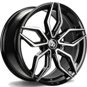 seventy9 SCF-D 18" x 8,0 ET35 5x112 BFP - Black Front Polished