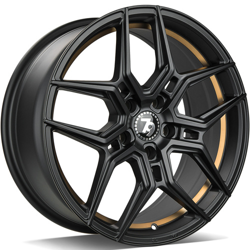 seventy9 SV-B 18" x 8,0 ET35 5x112 BGGIL - Black Matt Gold Inner Lip