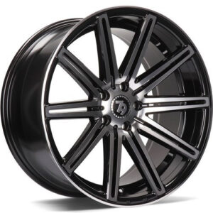 seventy9 SV-M 18" x 8,0 ET35 5x112 BFP - Black Front Polished