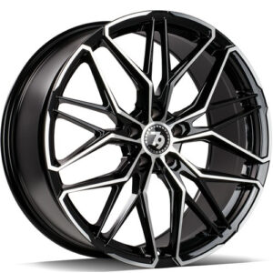 seventy9 SCF-J 18" x 8,0 ET30 5x120 BFP - Black Front Polished