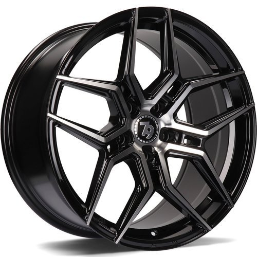 seventy9 SV-B 19" x 9,5 ET38 5x120 BFP - Black Front Polished