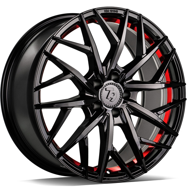 seventy9 SSF-1 17" x 7,5 ET40 5x112 BGRIL - Black Glossy Red Inner Lip