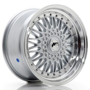 JR Wheels JR9 17x8,5 ET20 4x100/108 Silver w/ Machined Lip+Silver Rivets