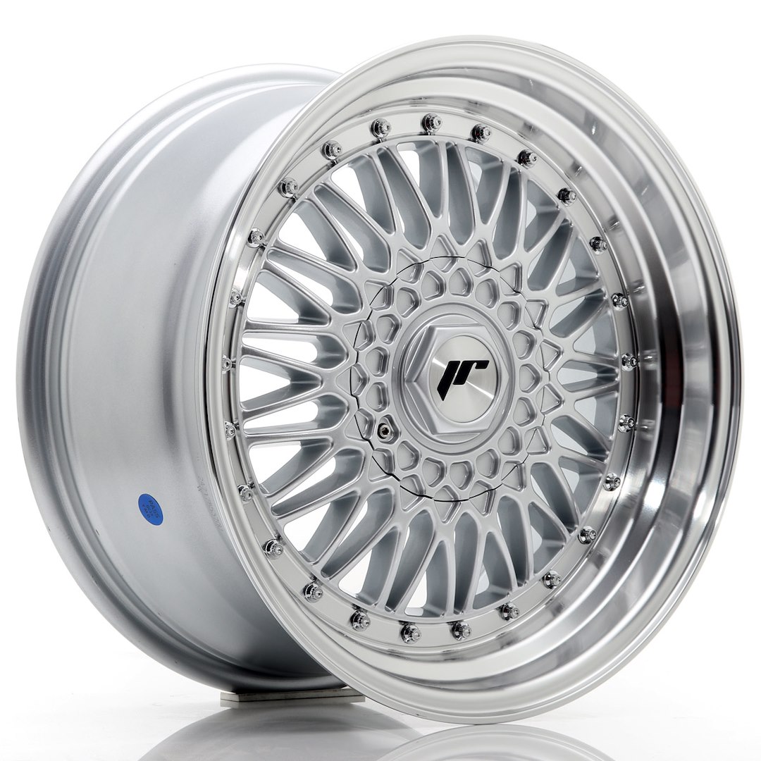 JR Wheels JR9 17x8,5 ET20 4x100/108 Silver w/ Machined Lip+Silver Rivets