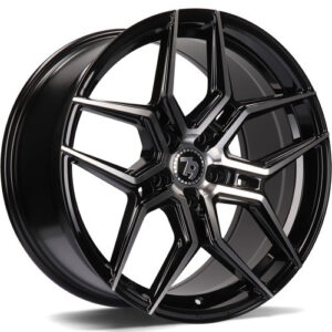 seventy9 SV-B 17" x 7,5 ET40 5x100 BFP - Black Front Polished