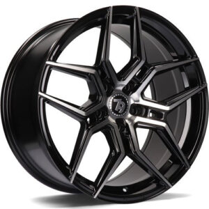 seventy9 SV-B 17" x 7,5 ET42 5x108 BFP - Black Front Polished