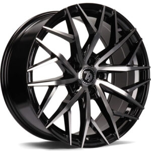 seventy9 SV-C 18" x 8,0 ET40 5x100 BFP - Black Front Polished