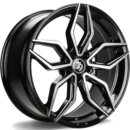 seventy9 SCF-D 18" x 8,0 ET45 5x108 BFP - Black Front Polished