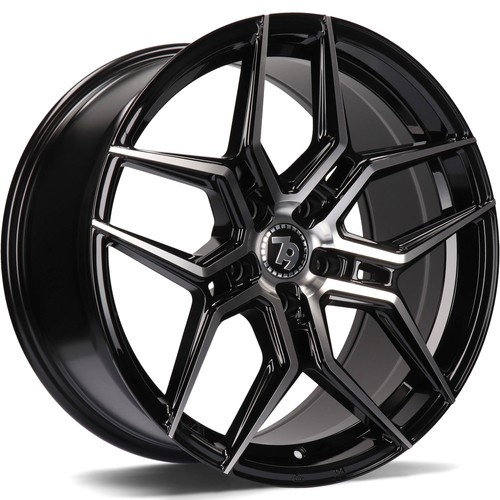 seventy9 SV-B 18" x 8,0 ET45 5x112 BFP - Black Front Polished