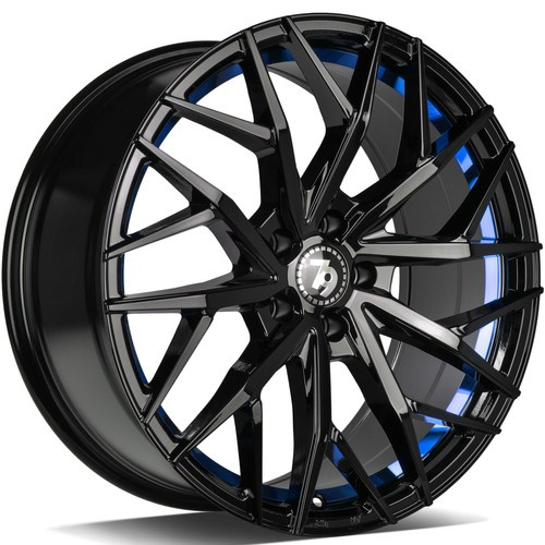 seventy9 SV-C 18" x 8,0 ET30 5x112 BGBIL - Black Glossy Blue Inner Lip