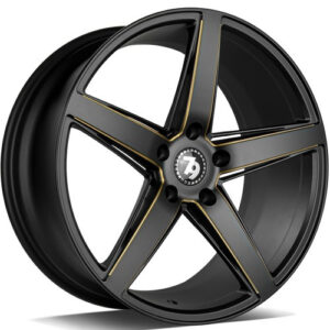 seventy9 SV-N 18" x 8,0 ET30 5x120 BGGR - Black Matt Milled Gold